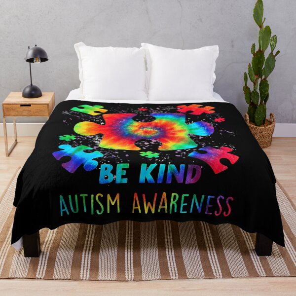 Item preview, Be Kind Puzzle Pieces Tie Dye Concienciación sobre el autismo designed and sold by caintati.