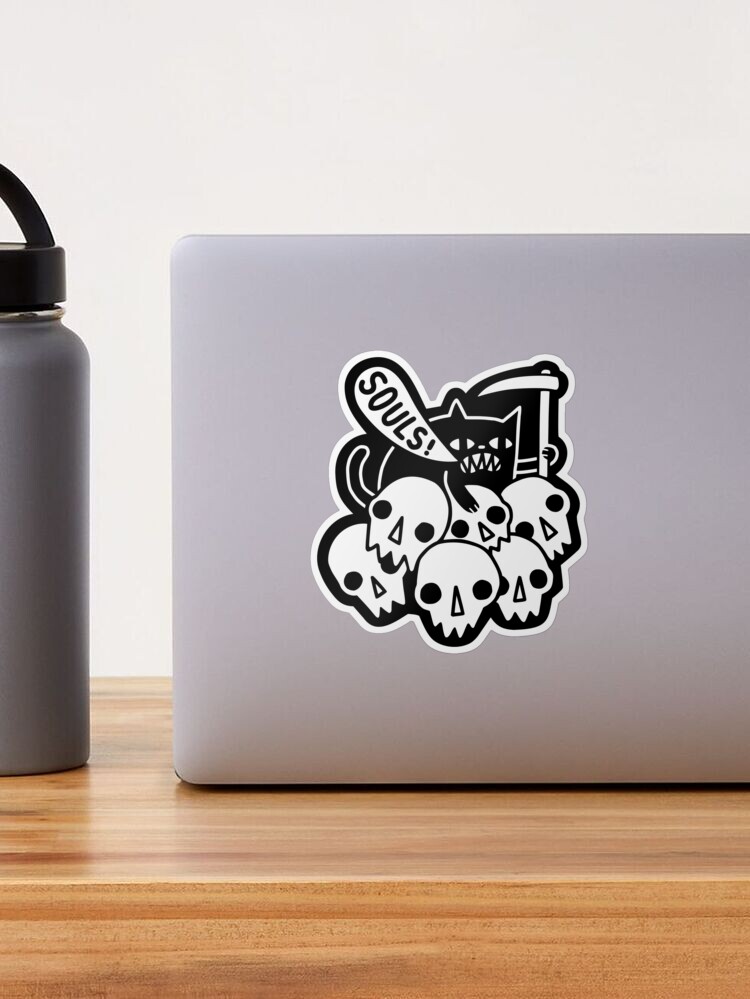 Thumbnail 1 of 3, Sticker, Cat Got Your Soul? designed and sold by obinsun.