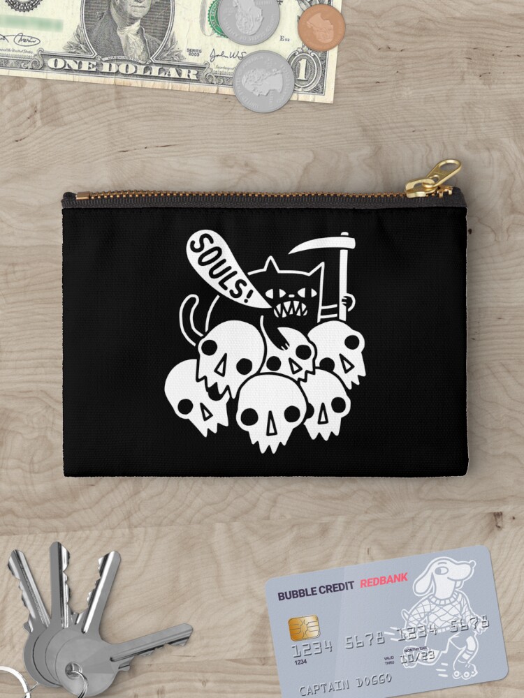 Thumbnail 3 of 4, Zipper Pouch, Cat Got Your Soul? designed and sold by obinsun.