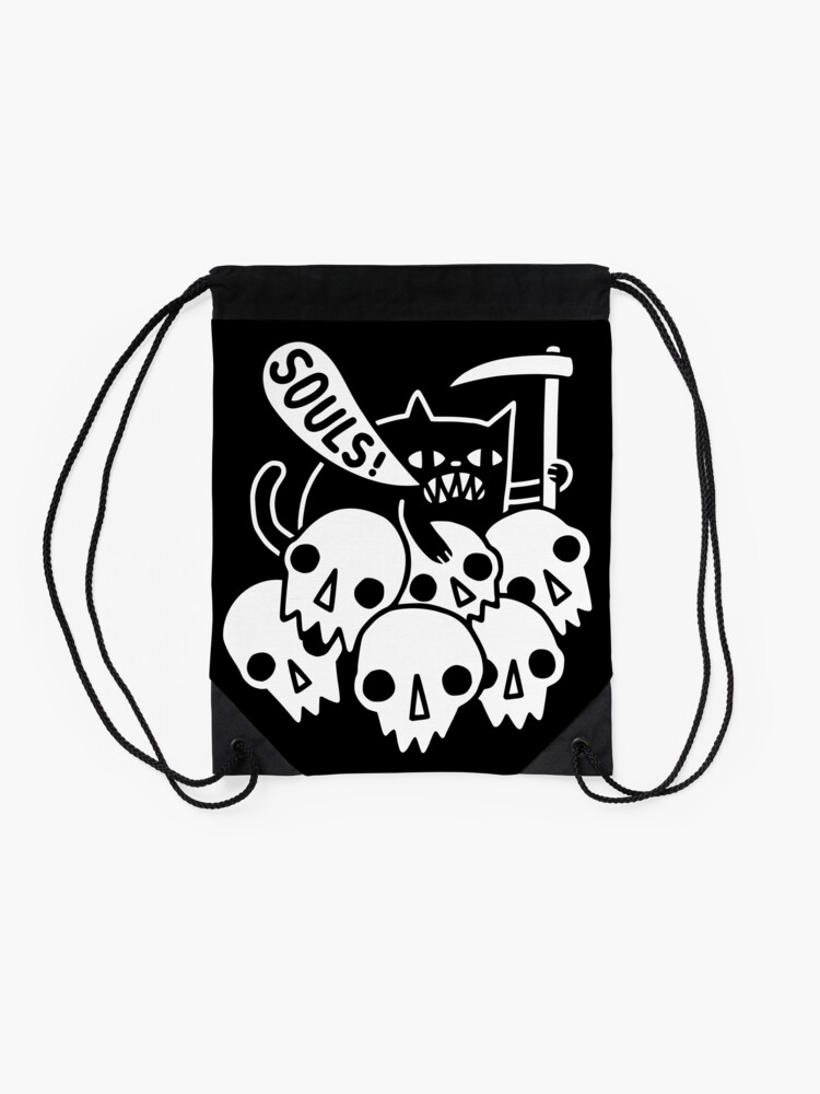 Alternate view of Cat Got Your Soul? Drawstring Bag