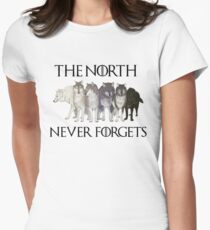 THE NORTH NEVER FORGETS Women's Fitted T-Shirt