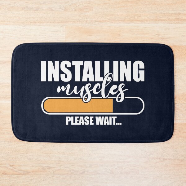 Item preview, Installing Muscles Please Wait | Funny Gym Quote designed and sold by motivationaltee.