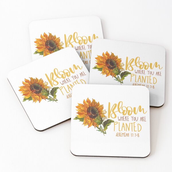 Item preview, Bloom where you are planted - sunflower designed and sold by Cane & Abel Creations ..