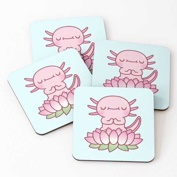 Item preview, Cute Axolotl Seated On Lotus Flower designed and sold by rustydoodle.