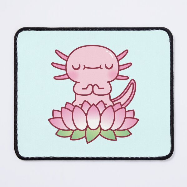 Item preview, Cute Axolotl Seated On Lotus Flower designed and sold by rustydoodle.