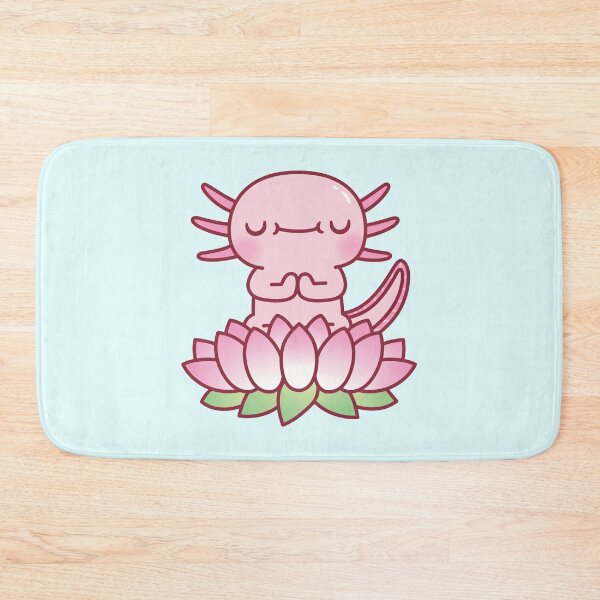 Item preview, Cute Axolotl Seated On Lotus Flower designed and sold by rustydoodle.