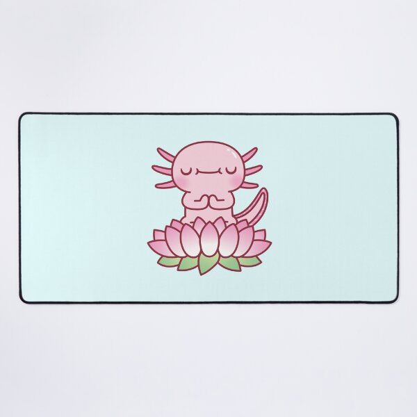Item preview, Cute Axolotl Seated On Lotus Flower designed and sold by rustydoodle.