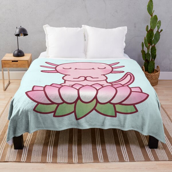 Item preview, Cute Axolotl Seated On Lotus Flower designed and sold by rustydoodle.