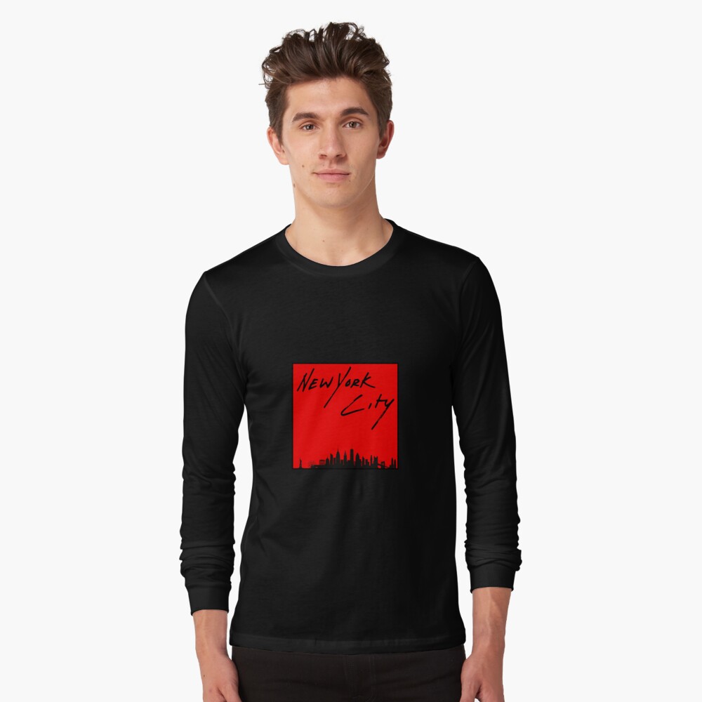 New York (Black & Red) Essential T-Shirt for Sale by Louislilly