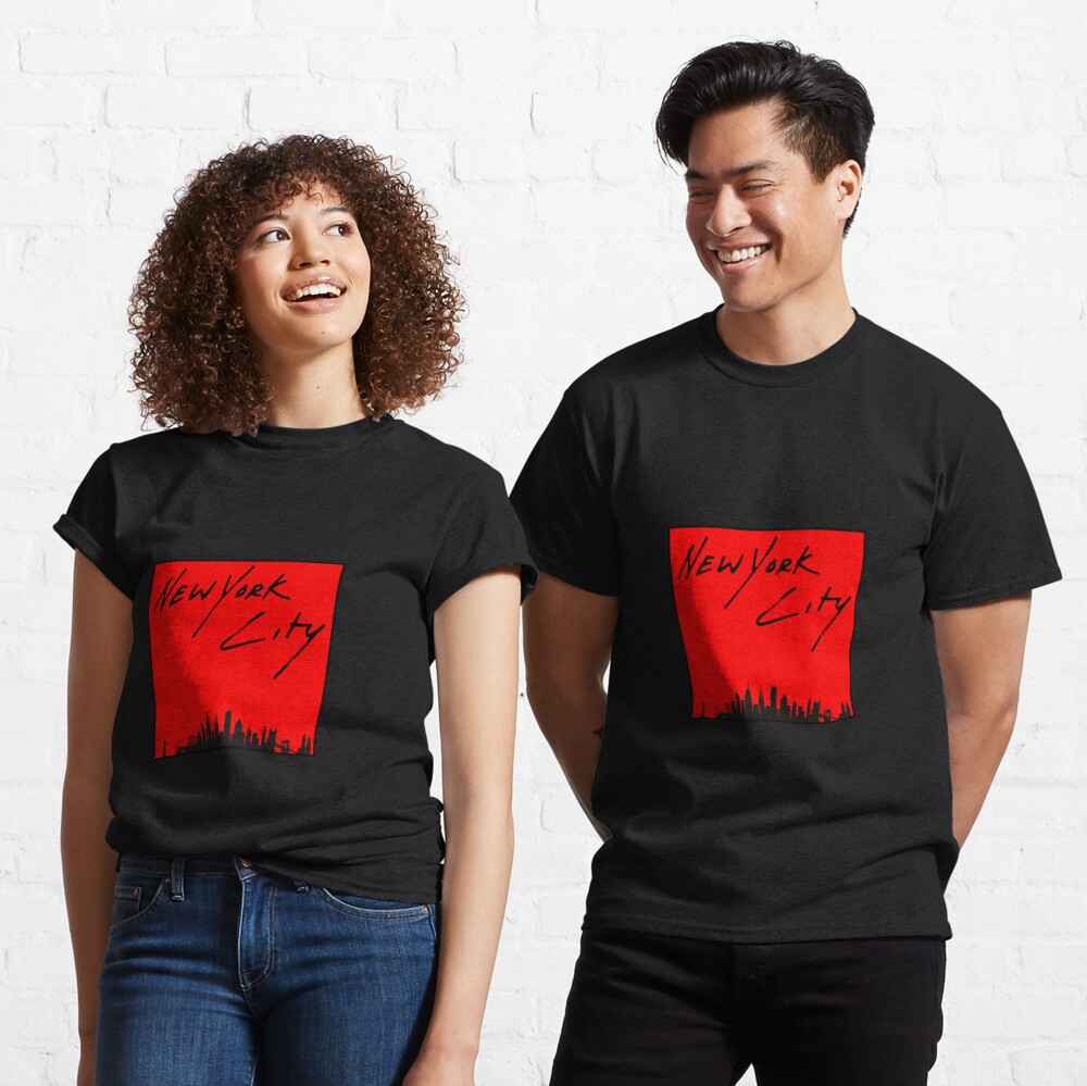 New York (Black & Red) Essential T-Shirt for Sale by Louislilly