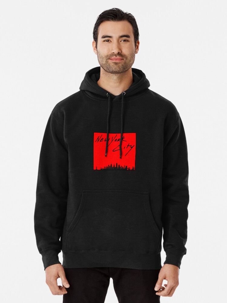 New York Black Zipper Hoodie