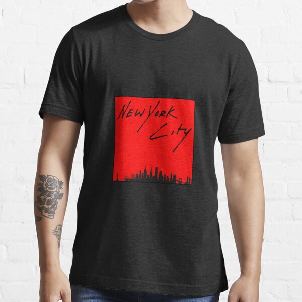 New York (Black & Red) Essential T-Shirt for Sale by Louislilly