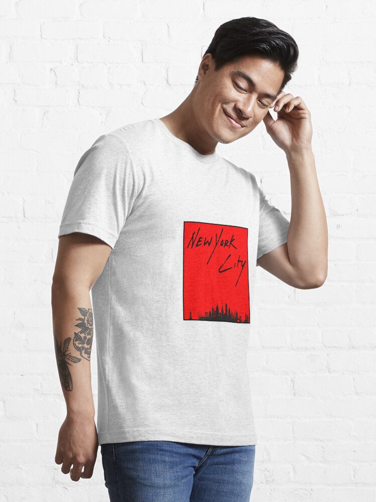 New York (Black & Red) Essential T-Shirt for Sale by Louislilly