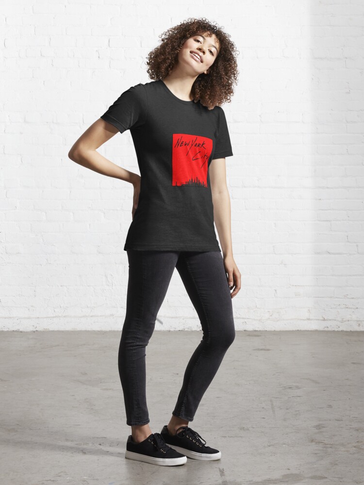 New York (Black & Red) Essential T-Shirt for Sale by Louislilly