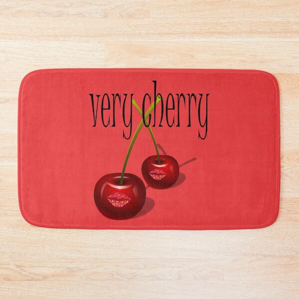Item preview, Very Cherry - Lippy Cherries on a Red Background  designed and sold by CONTRAPINK.