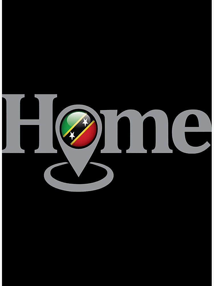 "St Kitts and Nevis My Home with Google Maps Locate Icon " Poster by