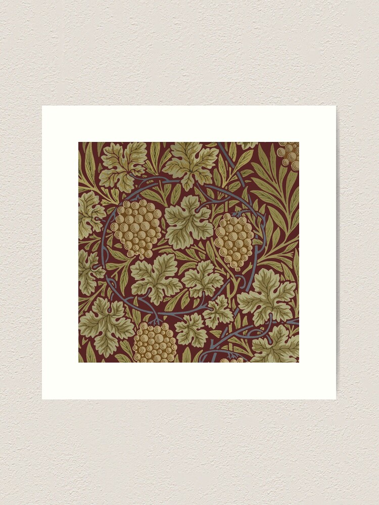 William Morris Vintage Grape Wallpaper Pattern | Art Print