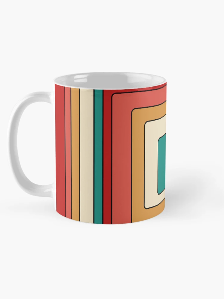 Thumbnail 5 of 6, Coffee Mug, Retro Rounded Rectangles designed and sold by Texterns.