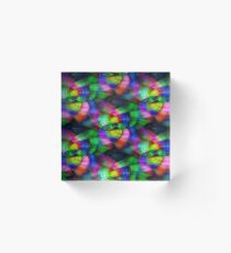 Seamless Repeating Pattern Of Tartan Design Acrylic Block