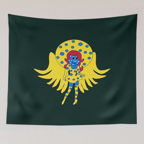 Item preview, Cute Blue Girl Angel Willow Pill  designed and sold by EMBROIDERYPRINT.