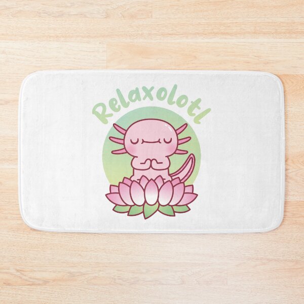 Item preview, Cute Axolotl Seated On Lotus Flower Relaxolotl Pun designed and sold by rustydoodle.