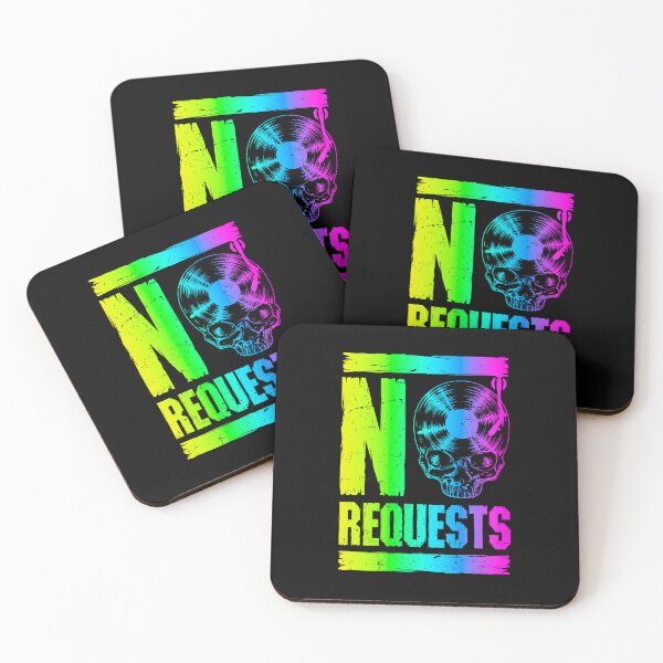 Item preview, No Requests DJ Turntable Vinyl Record Gothic Skull Rainbow designed and sold by GrandeDuc.