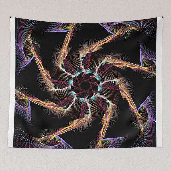 Item preview, Spiral Neon Star Abstract art designed and sold by Ariel Guevara.