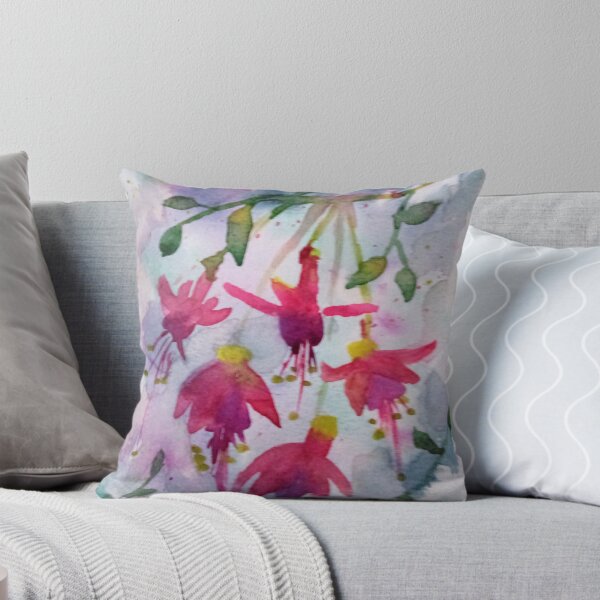 Item preview, Fuschia Watercolour Flowers designed and sold by RachLuna.