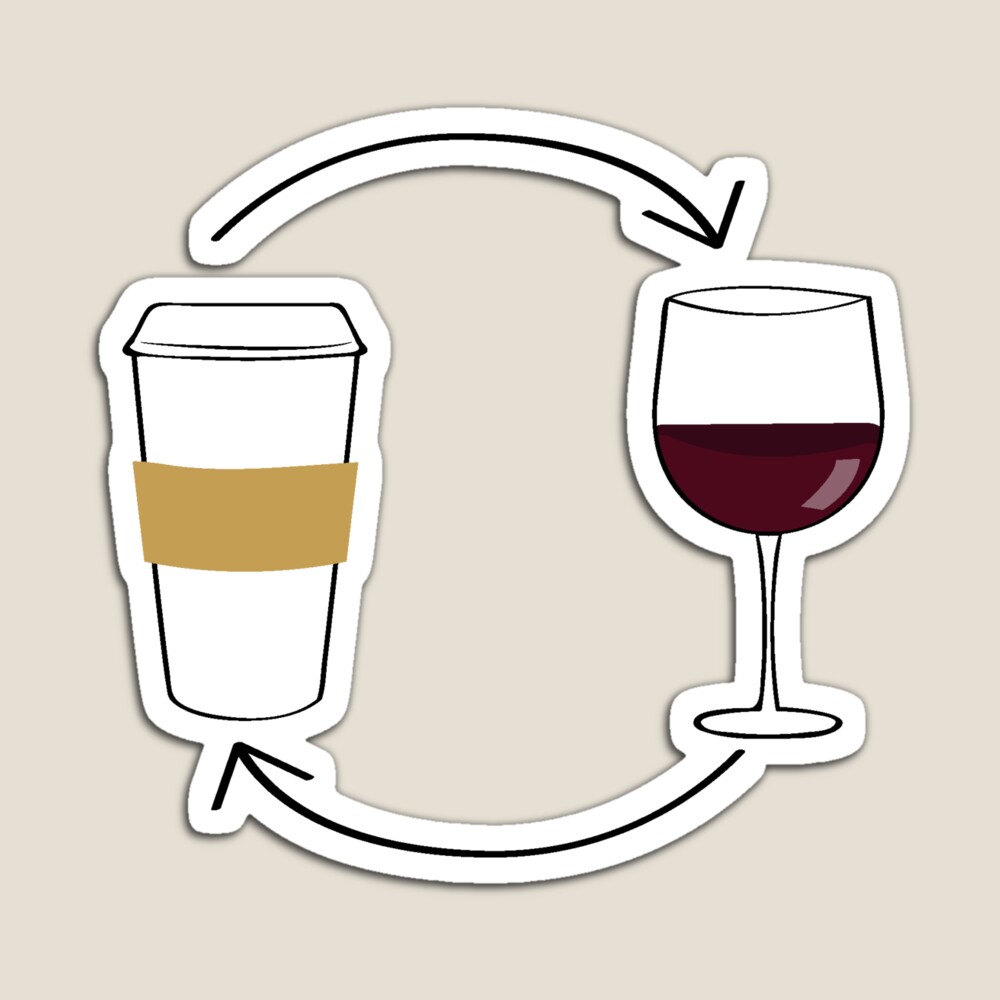 Morning Wine Starbucks Coffee Sticker // Laptop Sticker Vinyl