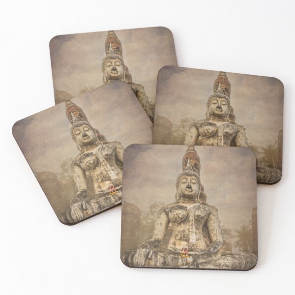 Item preview, Buddha statue, Sukhothai Historical Park, Thailand - Digital oil aint effect designed and sold by Kevin Hellon.