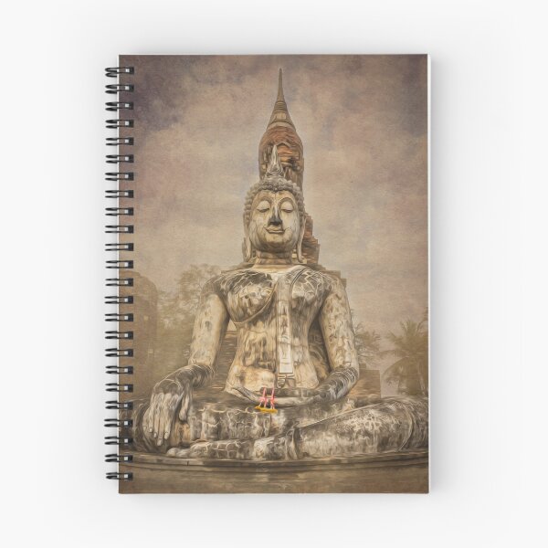 Item preview, Buddha statue, Sukhothai Historical Park, Thailand - Digital oil aint effect designed and sold by Kevin Hellon.