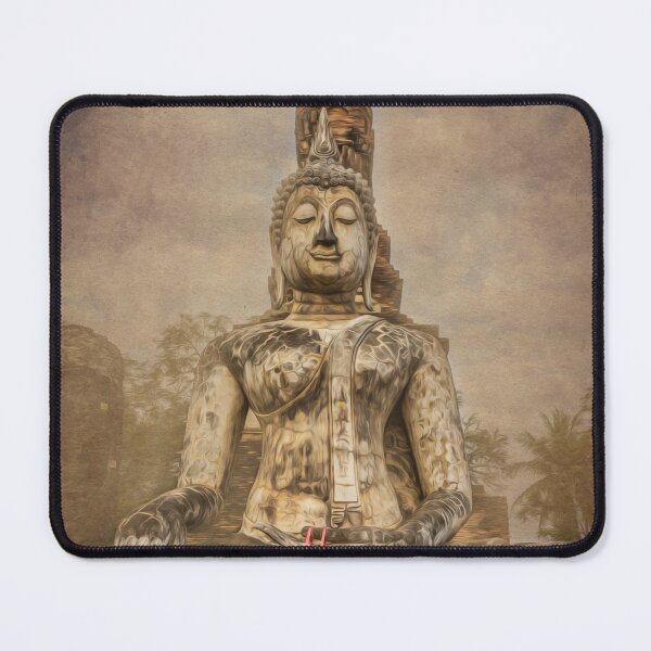Item preview, Buddha statue, Sukhothai Historical Park, Thailand - Digital oil aint effect designed and sold by Kevin Hellon.