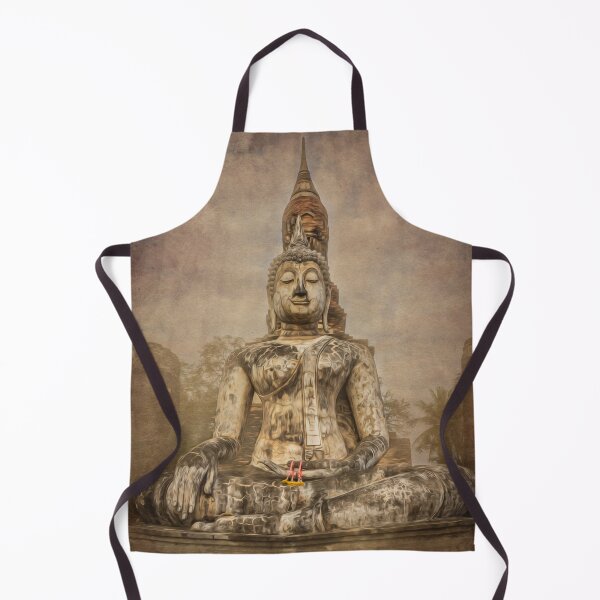 Item preview, Buddha statue, Sukhothai Historical Park, Thailand - Digital oil aint effect designed and sold by Kevin Hellon.