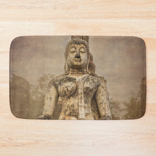 Item preview, Buddha statue, Sukhothai Historical Park, Thailand - Digital oil aint effect designed and sold by Kevin Hellon.