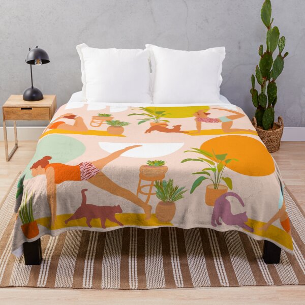 Item preview, My favourite hobbies at home: Yoga, cats and plants designed and sold by Dominiquevari.