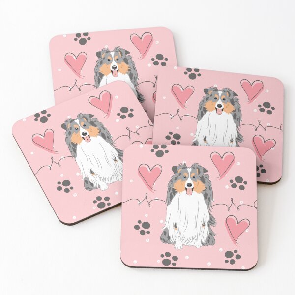 Item preview, LOVE Blue Merle Sheltie Dog Shetland Sheepdog  designed and sold by Lulupainting.
