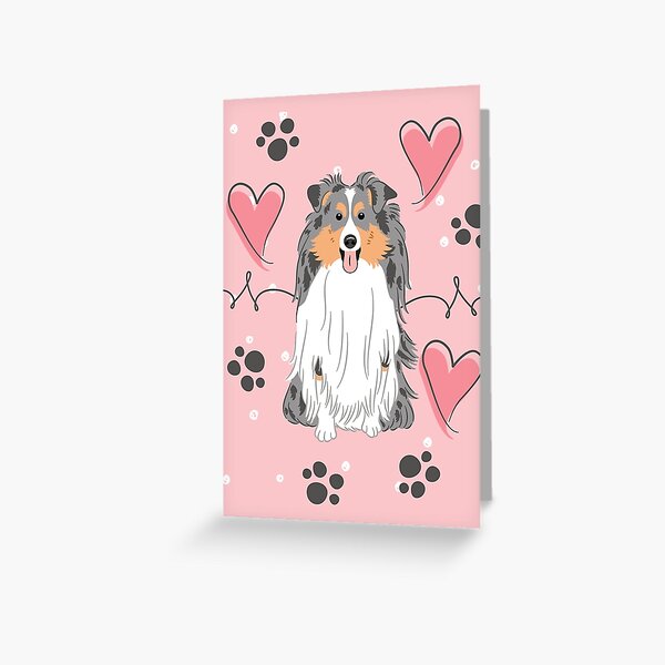 Item preview, LOVE Blue Merle Sheltie Dog Shetland Sheepdog  designed and sold by Lulupainting.
