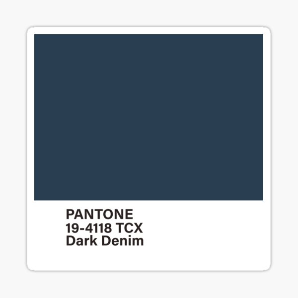 pantone 19-4118 TCX Dark Denim Sticker