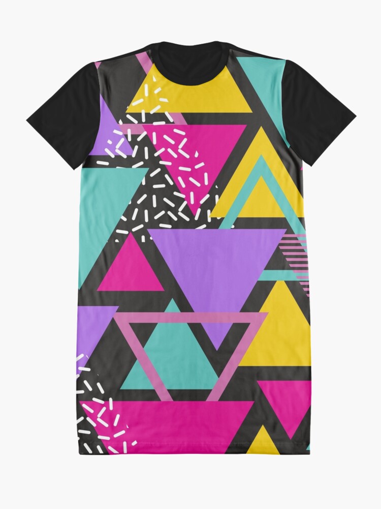 Alternate view of Memphis Triangles Graphic T-Shirt Dress