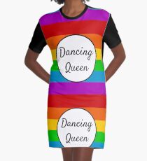 Dancing Queen ~ Rainbow Graphic T-Shirt Dress