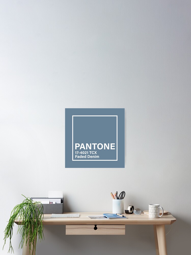 "pantone 17-4021 TCX Faded Denim" Poster for Sale by princessmi-com ...