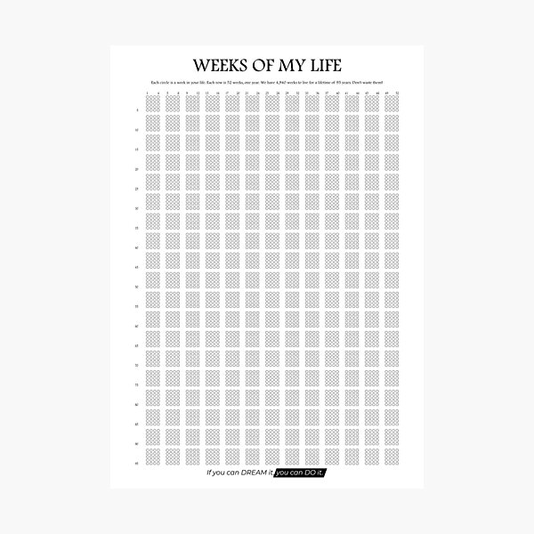 Item preview, Life calendar Weeks of my life. V5 designed and sold by grafik.