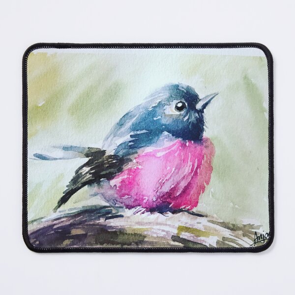 Item preview, Tiny Pink Robin designed and sold by AnjuPaintings.