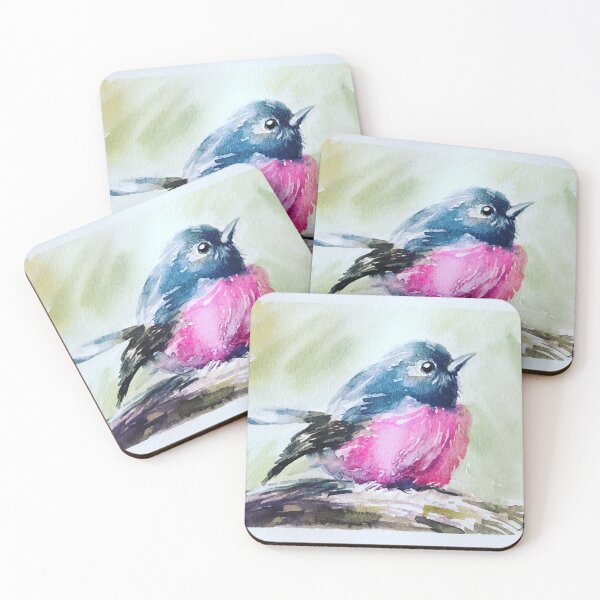 Item preview, Tiny Pink Robin designed and sold by AnjuPaintings.