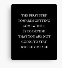 The First Step Canvas Print
