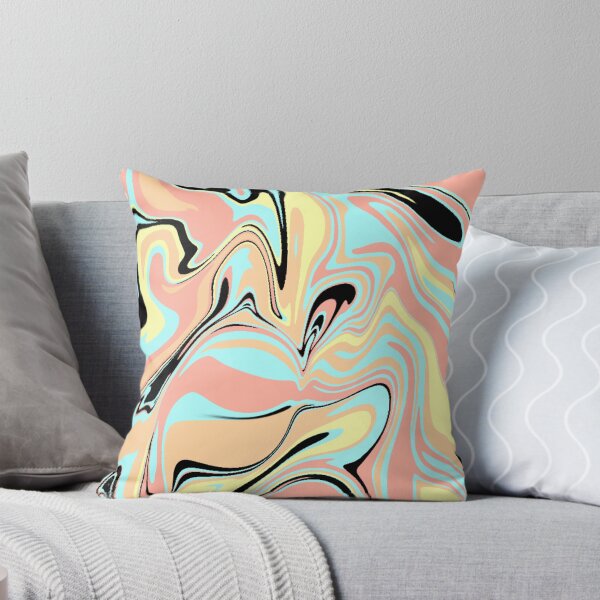 Item preview, Abstract Liquid Art Pattern Black and Pastel Colors designed and sold by quinellie.