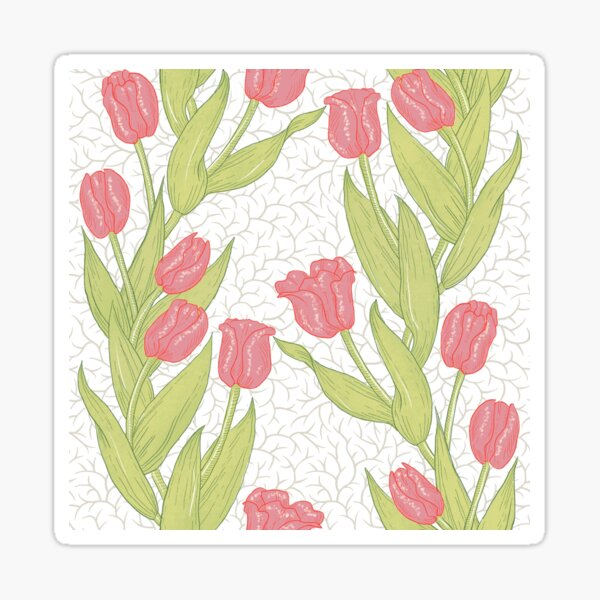 Tulips of Kanagawa, pencil Sticker