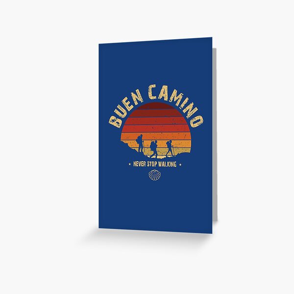 Artikel-Vorschau von Wandern auf dem Camino de Santiago Vintage Badge, designt und verkauft von Studio Pico.