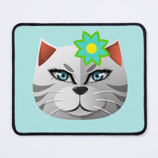 Item preview, Cool feline with flower, vintage cat. retro cat designed and sold by EMIPRINCESS.