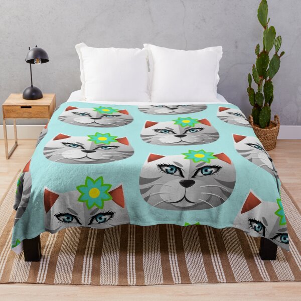 Item preview, Cool feline with flower, vintage cat. retro cat designed and sold by EMIPRINCESS.
